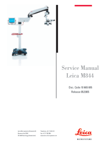Leica M844 Service Manual