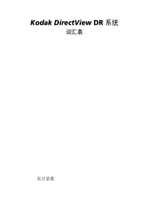 Kodak DirectView DR7500系统中文系统词汇表