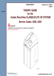 Kodak DirectView CLASSICELITE CR SYSTEM