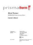 PRISMAFLEX Blood Warmer Operator’s Manual 