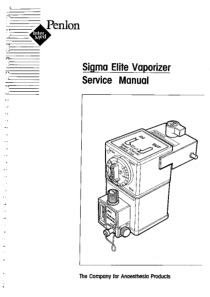 Penlon_Sigma_Vaporizer维修手册