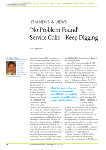 No Problem Found Service Calls