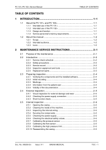 Breas PV101+, 102+ Ventilator - Service manual