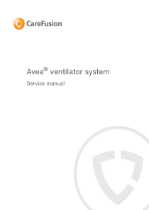 CareFusion Avea Ventilator System - Service manual