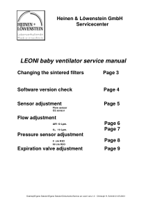 Heinen & Lowenstein Leoni Baby Ventilator - Service manual