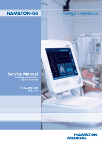 Hamilton G5 Ventilator - Service manual