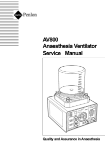 Penlon AV800 Anaesthesia Ventilator - Service manual