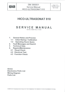Hirtz_Hico-Ultrasonat810_-_Service_manual