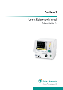 Datex-Ohmeda Centiva-5 - User manual