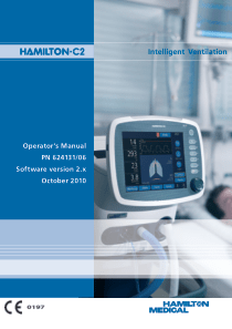 Hamilton C2 Ventilator - User manual