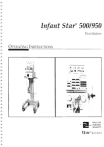 Nellcor Infant Star 500, 950 Ventilator - User manual