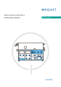 Maquet Servo 900c - User manual
