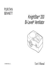 Puritan-Bennett Knightstar 330 BiPAP - User manual