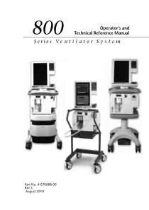 Puritan Bennett 800 Ventilator - User and technical manual