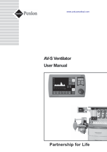 Penlon AV-S Ventilator - User manual