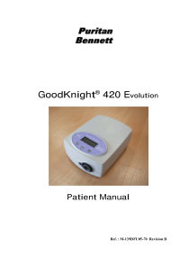 Puritan-Bennett  Good knight 420E CPAP - User manual