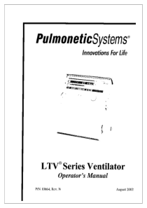Pulmonetic LTV - User manual