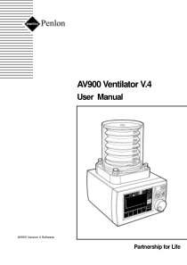 Penlon AV900 Ventilator - User manual