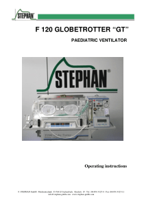 Stephan F-120 Globetrotter Paediatric Ventilator - User manual