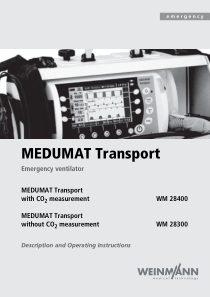 Weinmann Medumat Transport Emergency Ventilator - User manual