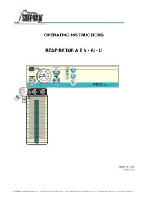 Stephan Respirator ABV - User manual