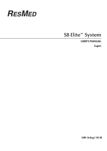 ResMed S-8 Elite - User manual