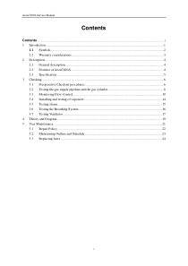 Aeonmed Aeon 7400 Anaesthesia machine - Service manual