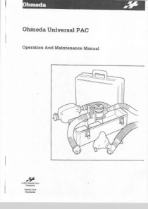Ohmeda Universal PAC - Maintenance manual