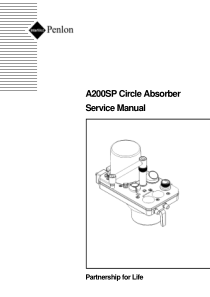 Penlon A-200-SP Circle Absorber - Service manual (2005)