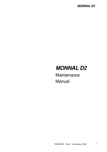 Taema Monnal D2 Anaesthesia Machine - Service manual