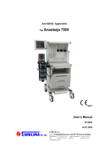 Aeonmed Aeon 7500 Anaesthesia machine - User manual