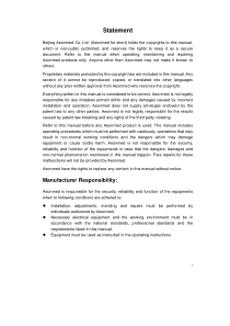 Aeonmed Aeon 7400 Anaesthesia machine - User manual