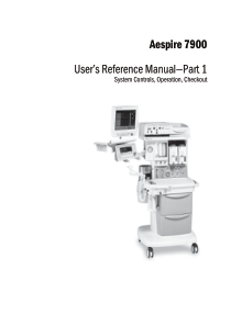 Datex-Ohmeda Aespire 7900 Anaesthesia Machine - User reference manual 1