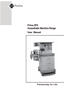 Penlon Prima SP2 Anaesthetic Machine - User manual