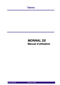 Taema Monnal D2 Anaesthesia Machine - Users manual (fr)