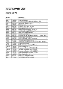 KSG_50-70_-_Spare_Part_List