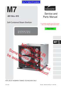 Midmark M7 - Service manual