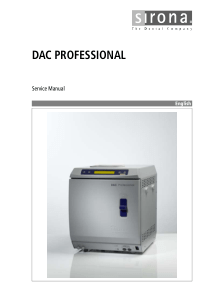 Sirona DAC Autoclave - Service manual