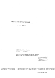 Webeco Automat V - User and service manual 2