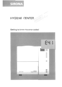 Sirona Hygiene Center Autoclave - Error codes