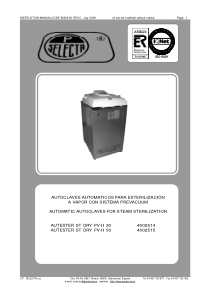 Selecta Autester ST Dry PV-II 30, 50 Autoclave - Service and user manual