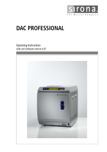 Sirona DAC Autoclave - User manual