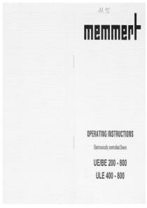 Memmert_UE-BE-ULE_-_User_manual