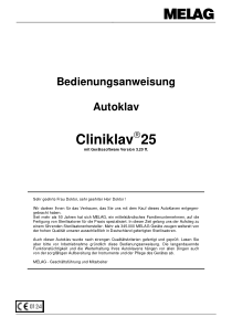 Melag Cliniklav 25 - Bedienungsanleitung