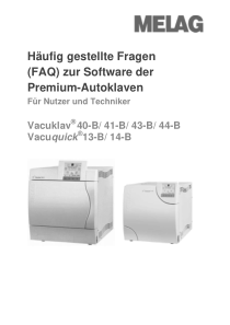 Melag Vacuklav, Vacuquick - User FAQ