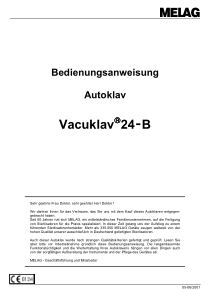 Melag Vacuklav 24-B - Bedienungsanleitung