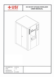 Erna Sterilizer KK6610 - User manual