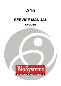 BioSystems A-15 Analyzer - Service manual