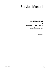 Human HumaCount Plus Analyser - Service manual