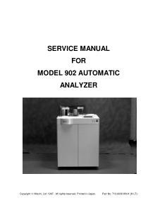 Hitachi 902 Automated Analyzer - Service manual